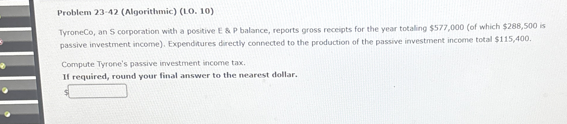 Problem 2 3 - 4 2 ( Algorithmic ) ( LO . 1 0 )