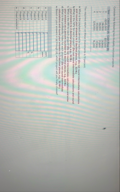 Consider the following two mutually exclusive