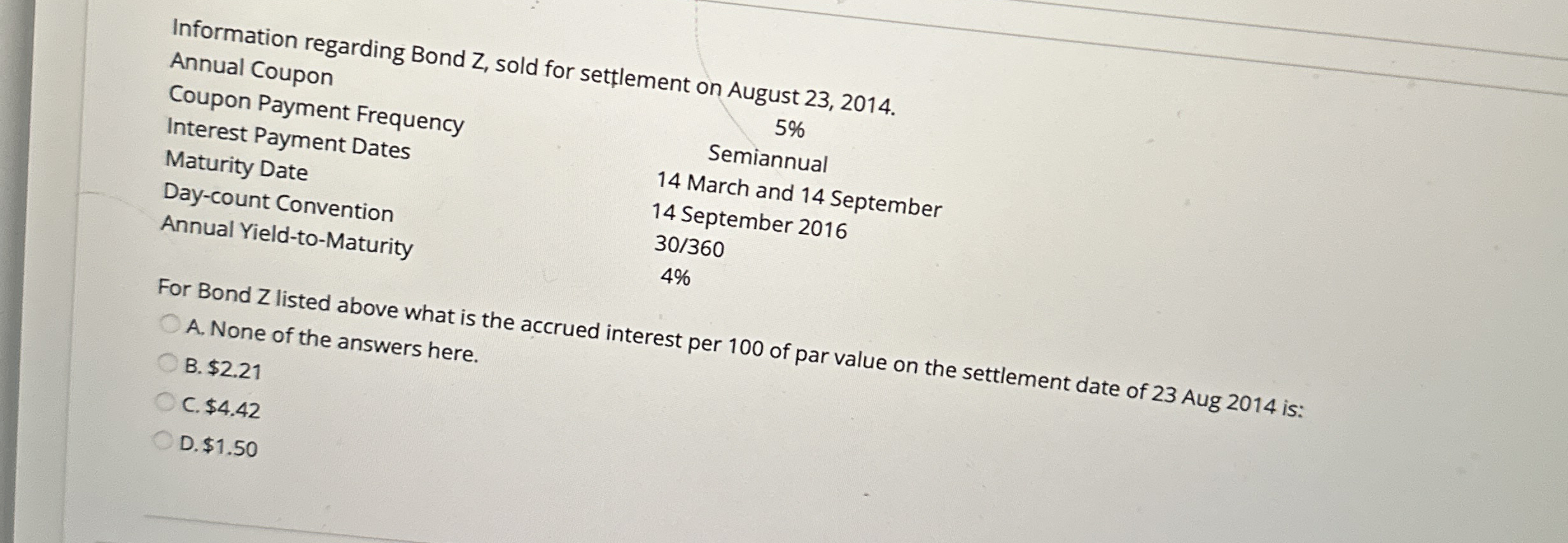 Information regarding Bond Z , sold for