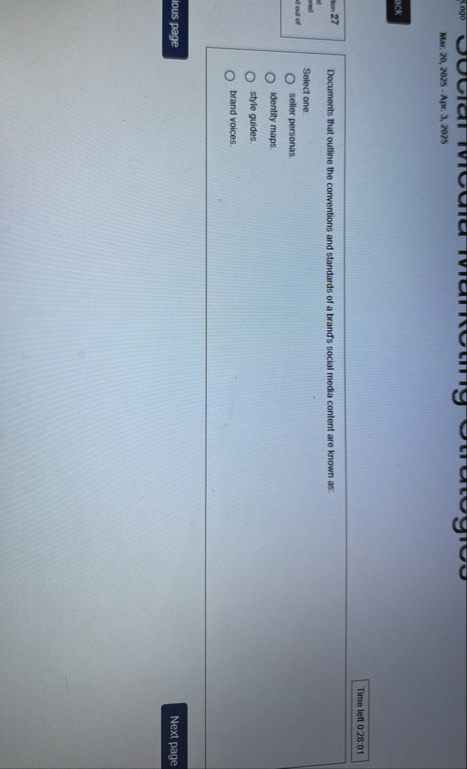 Mar. 2 0 , 2 0 2 5 - Apr. 3 , 2 0 2 5 Time left 0