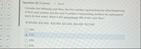Question 3 2 ( 3 points ) Saved Consider the