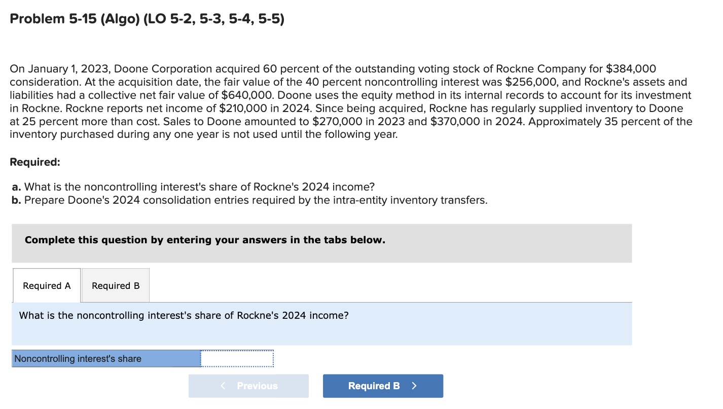 Problem 5 - 1 5 ( Algo ) ( LO 5 - 2 , 5 - 3 , 5 -