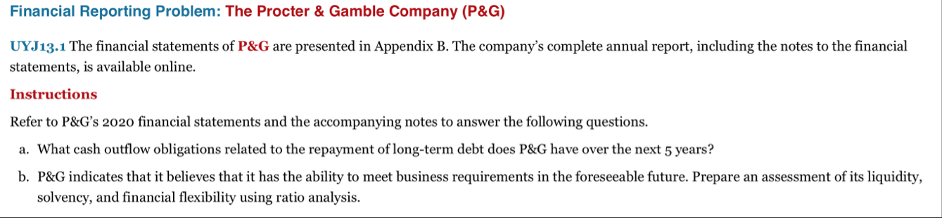 Financial Reporting Problem: The Procter