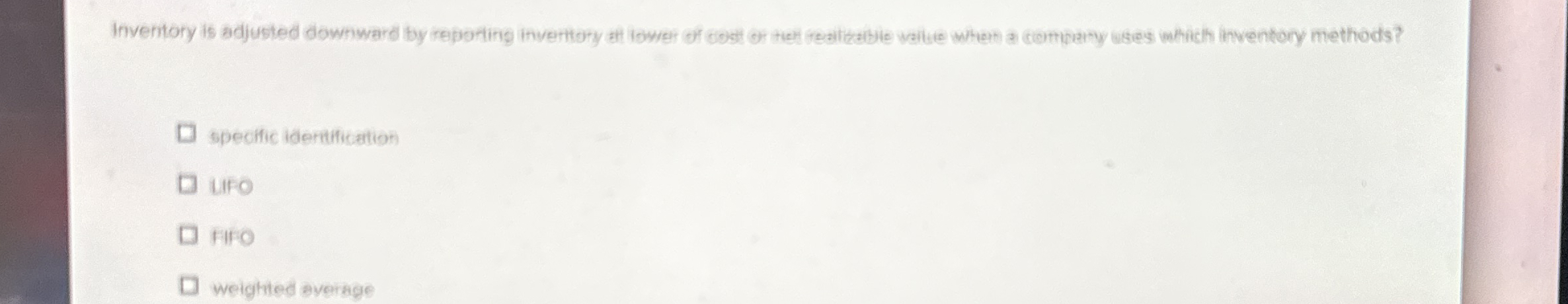 Inventory is adjusted downward by repoting