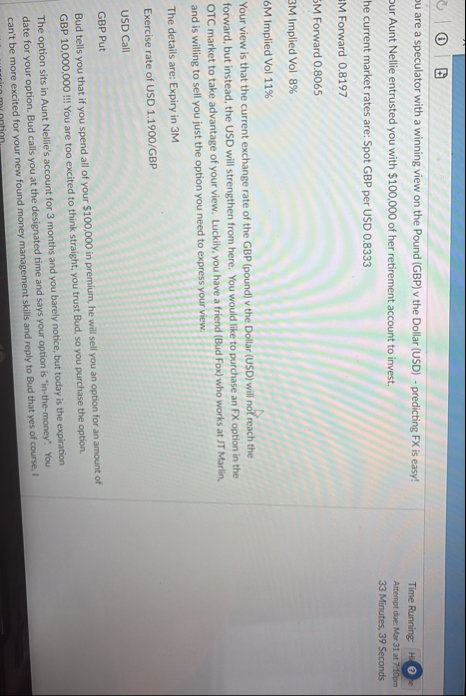 oure a speculator with a winning view on the