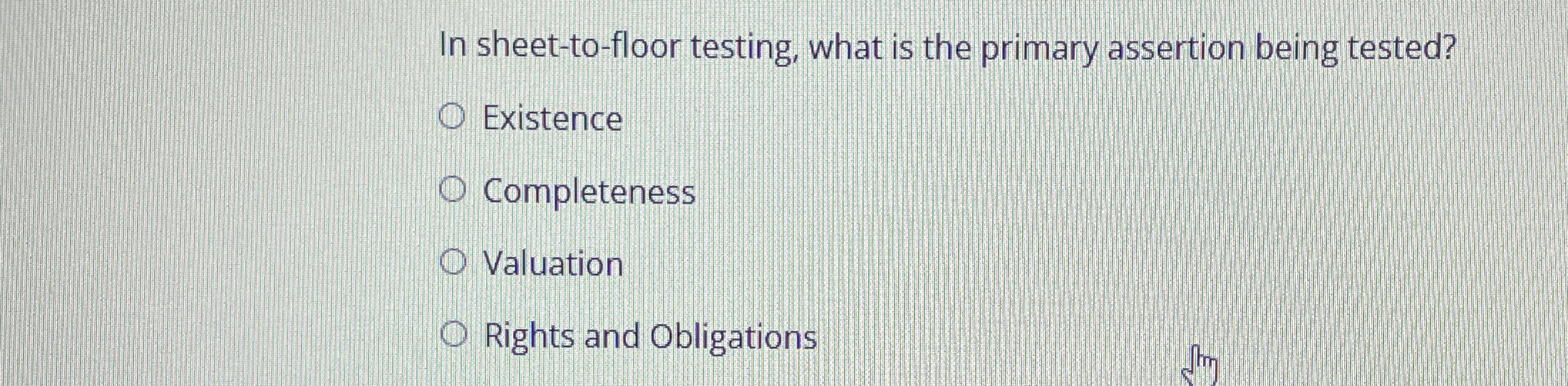 In sheet - to - floor testing, what is the