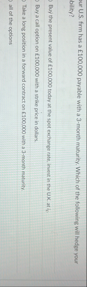 ur U . S . firm has a 1 0 0 , 0 0 0 payable with