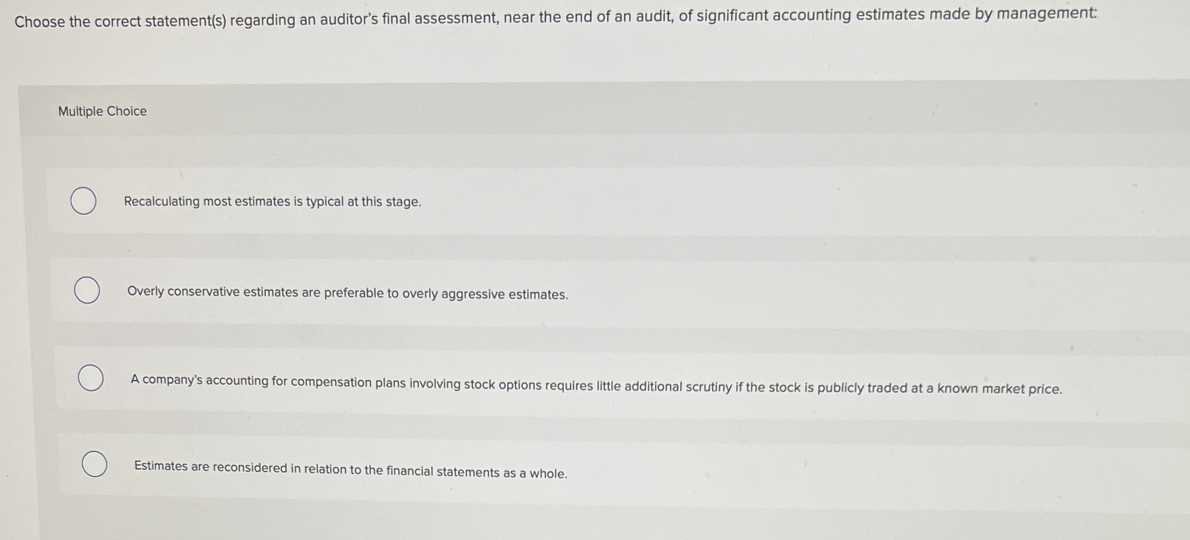 Choose the correct statement ( s ) regarding an