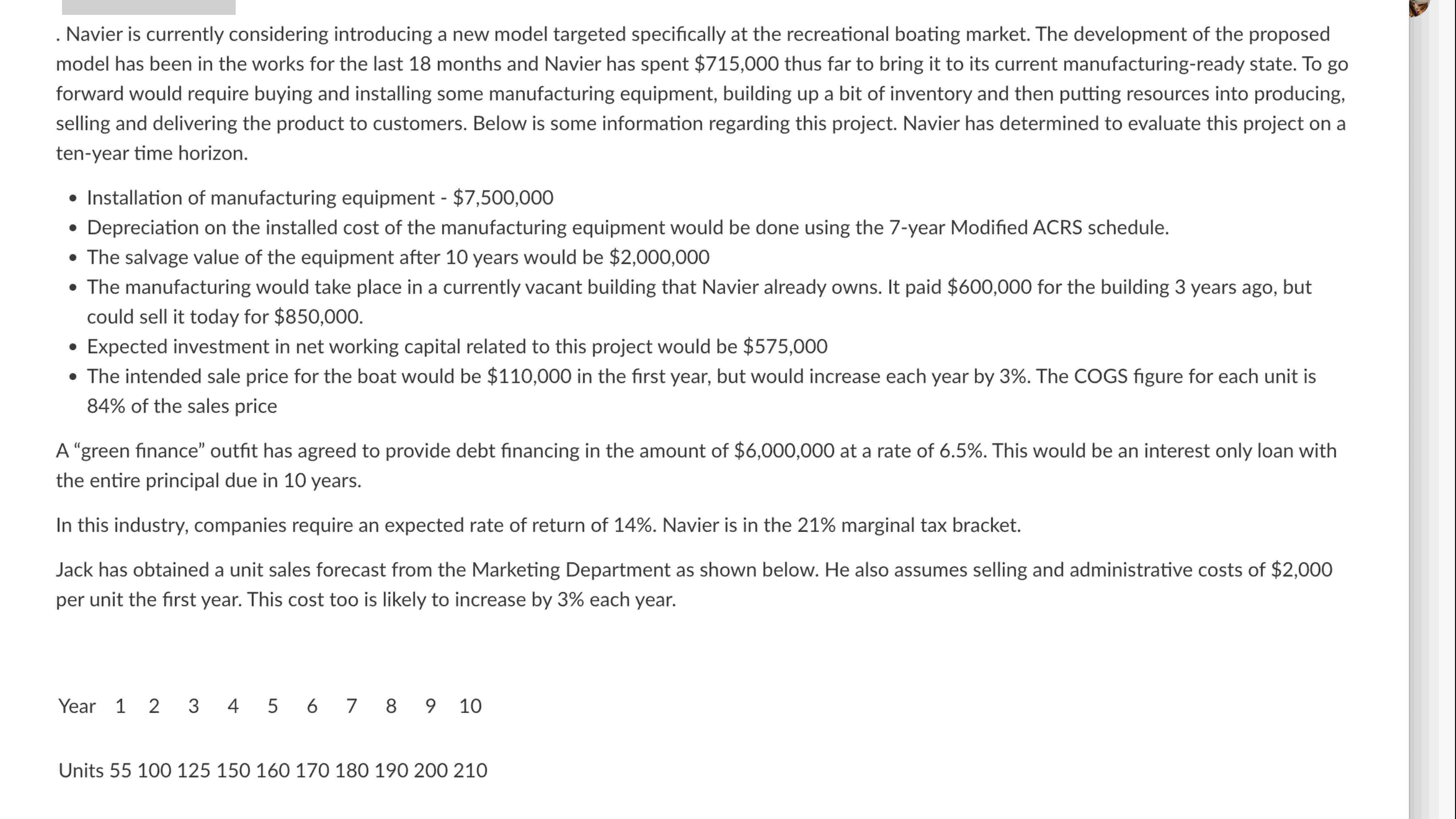 . Navier is currently considering introducing a