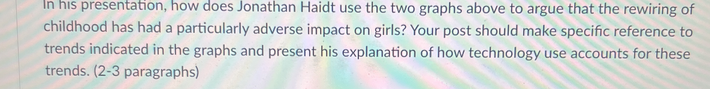 In his presentation, how does Jonathan Haidt use