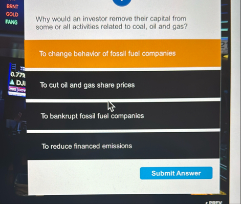 BRNT GOLD FANG Why would an investor remove their