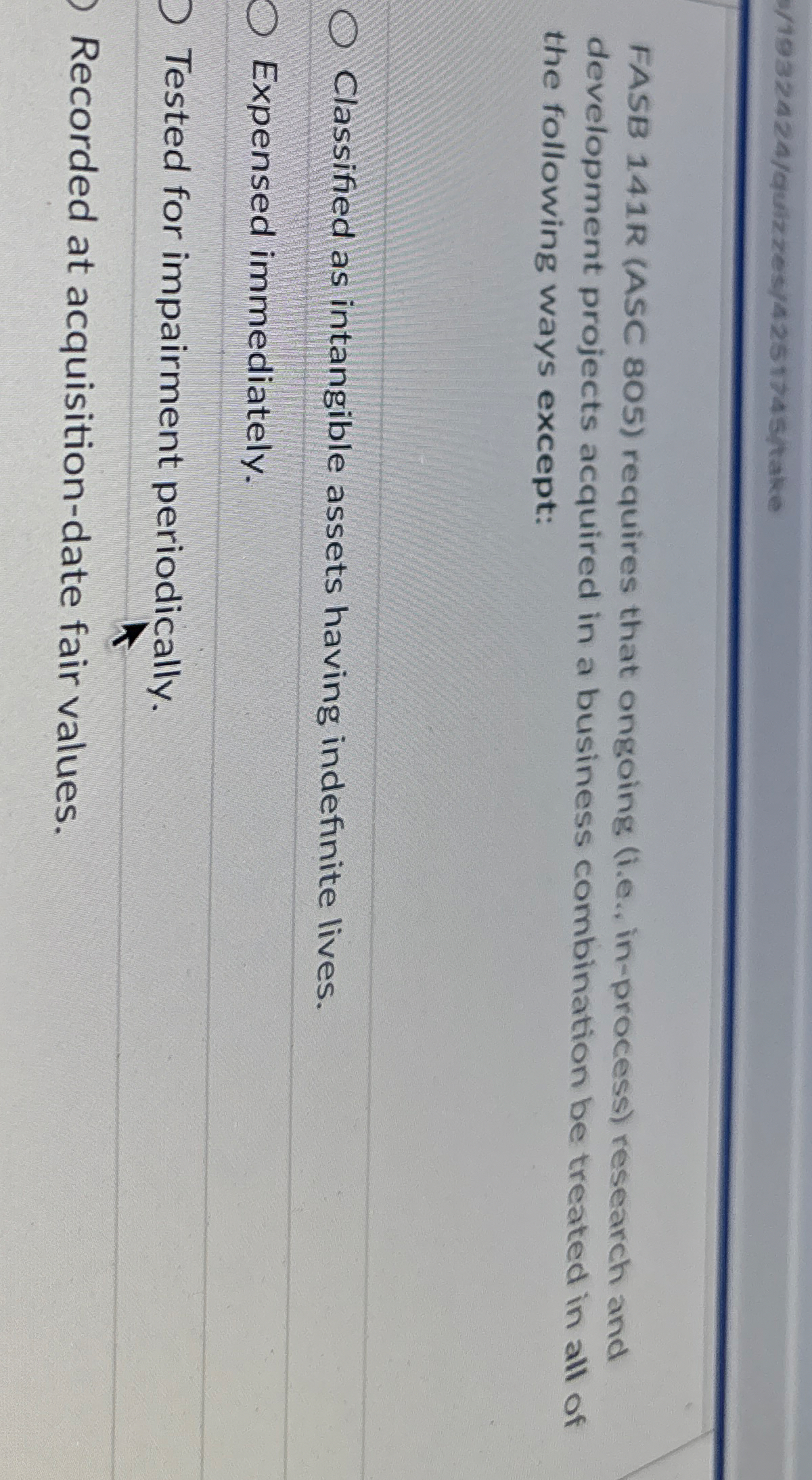 FASB 1 4 1 R ( ASC 8 0 5 ) requires that ongoing