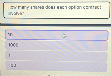 How many shares does each option contract