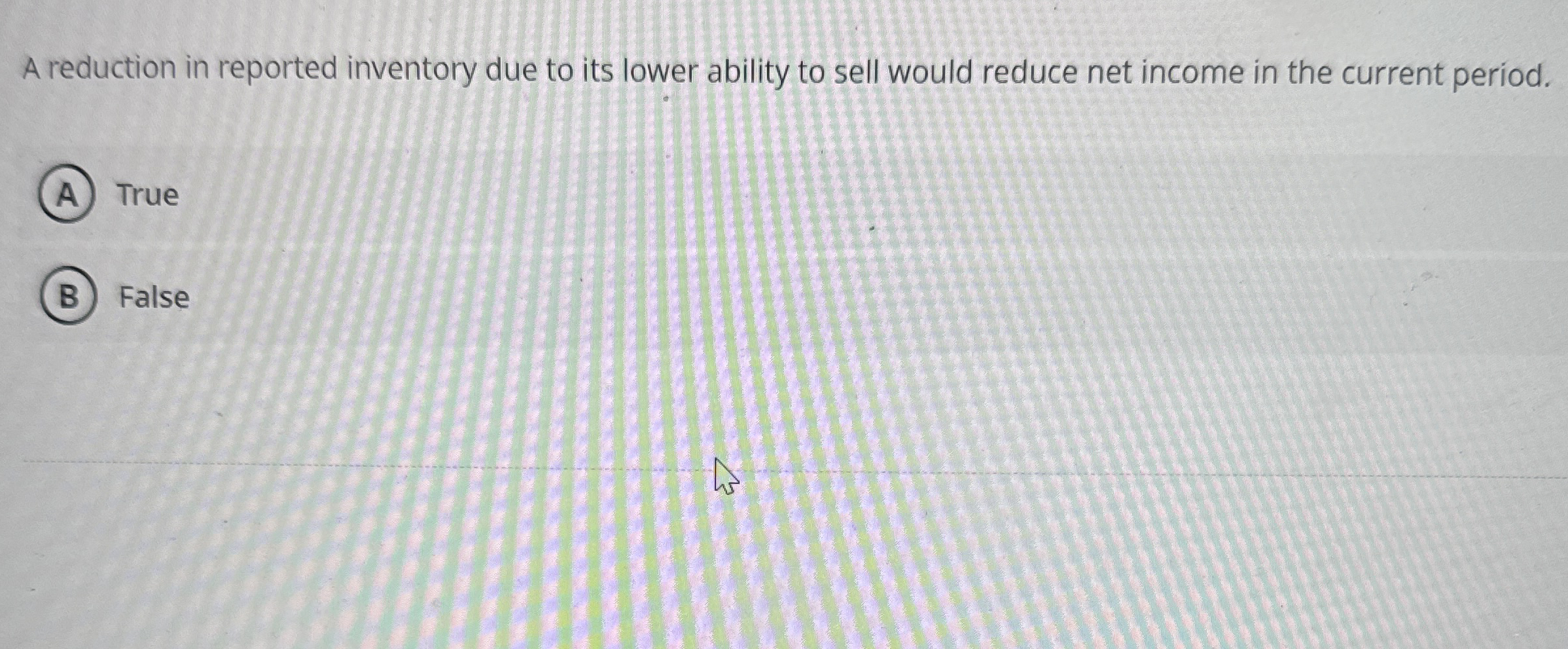 A reduction in reported inventory due to its