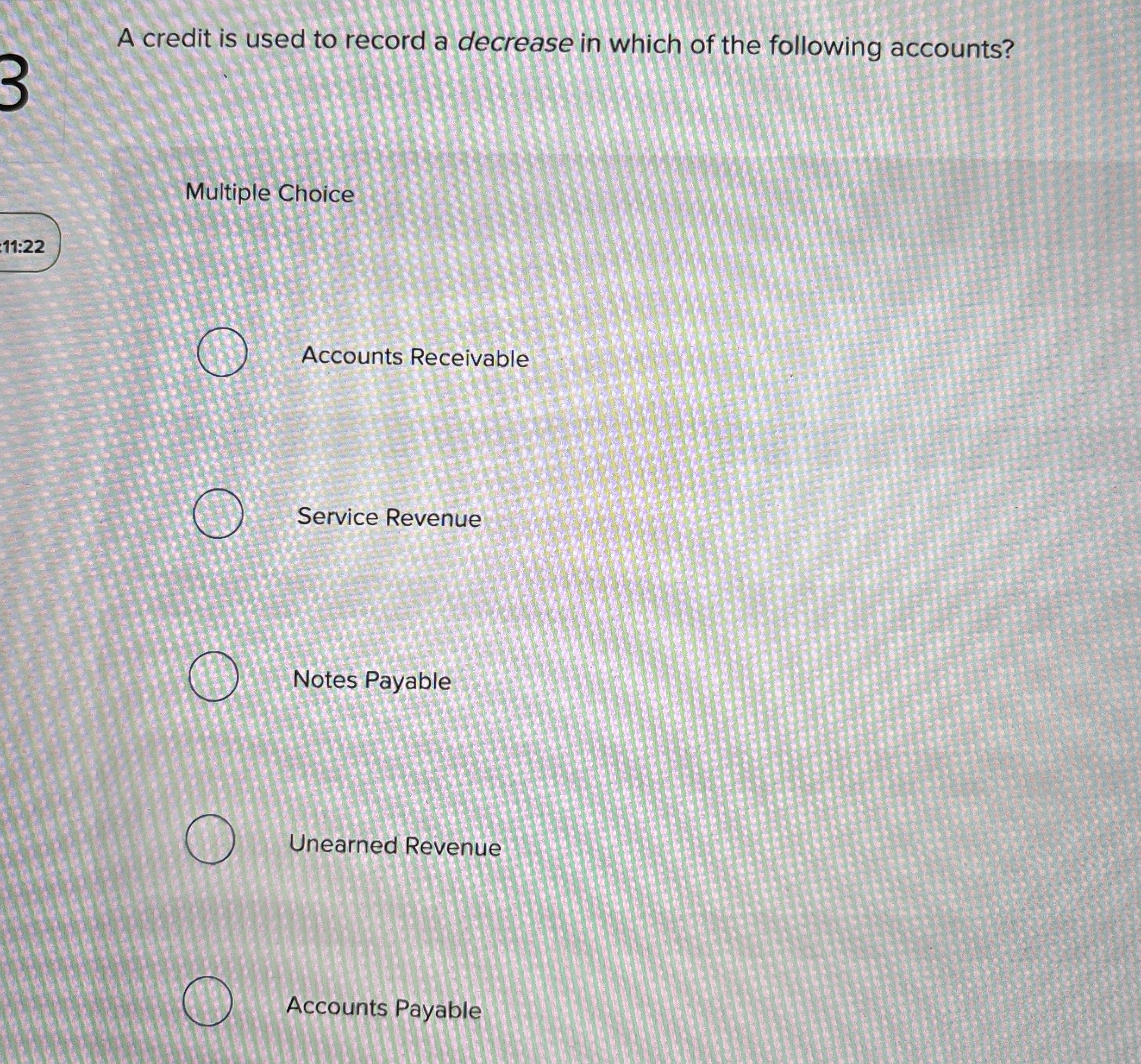 A credit is used to record a decrease in which of