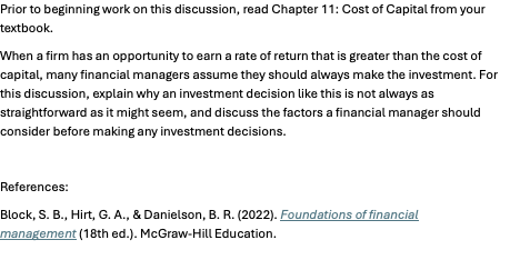 Prior to beginning work on this discussion, read
