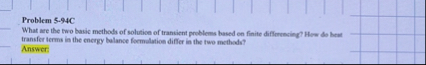 Problem 5 - 9 4 C What are the two basic methods