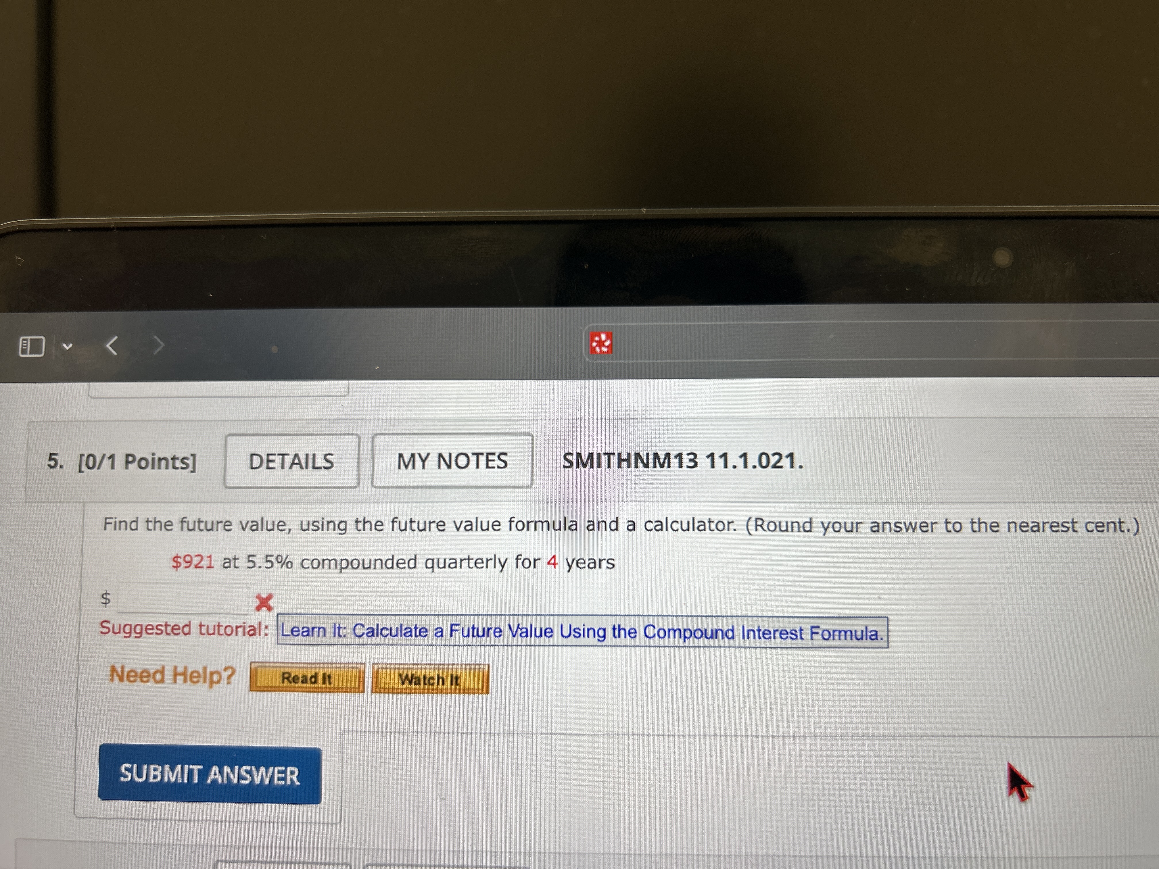 Find the future value, using the future value