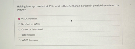 Holding leverage constant at 2 5 % , what is the