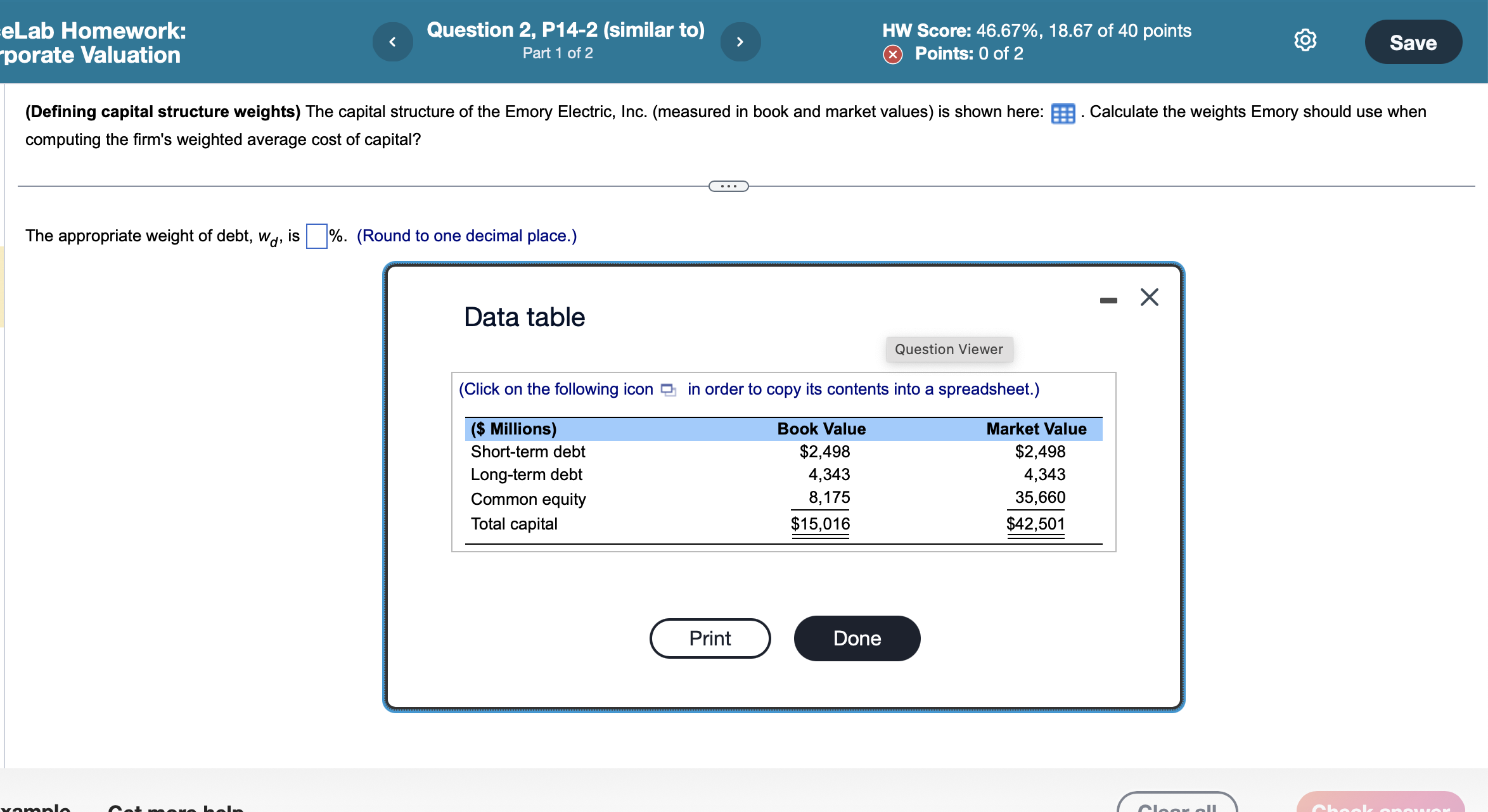 ( Defining capital structure weights ) The
