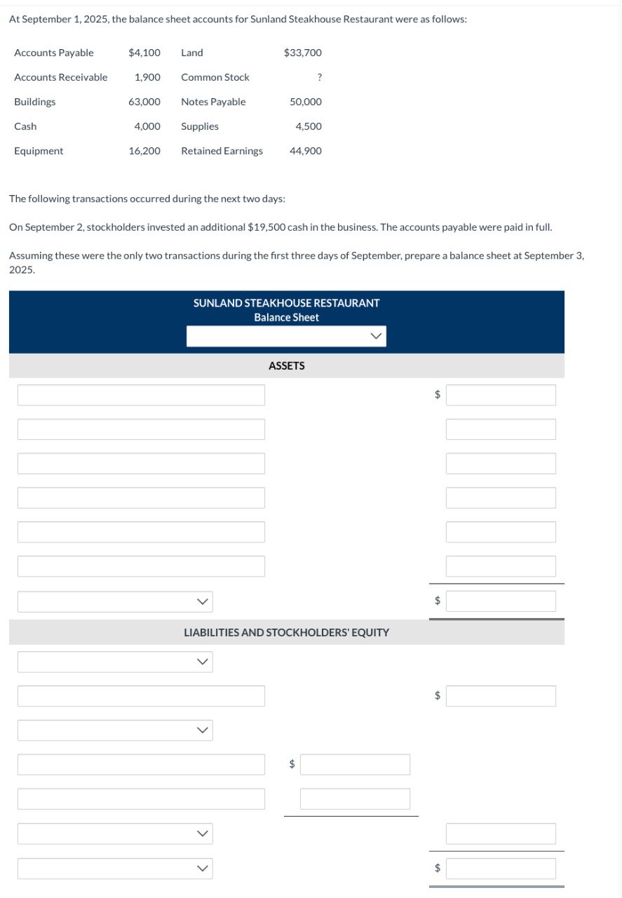 Please answer everything At September 1 , 2 0 2 5