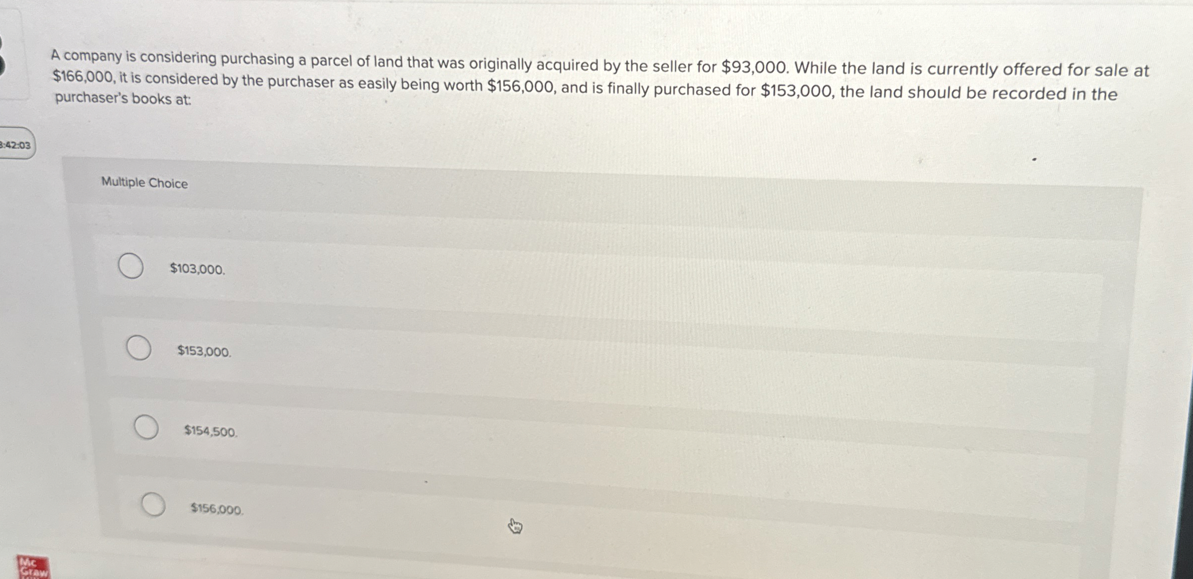 A company is considering purchasing a parcel of