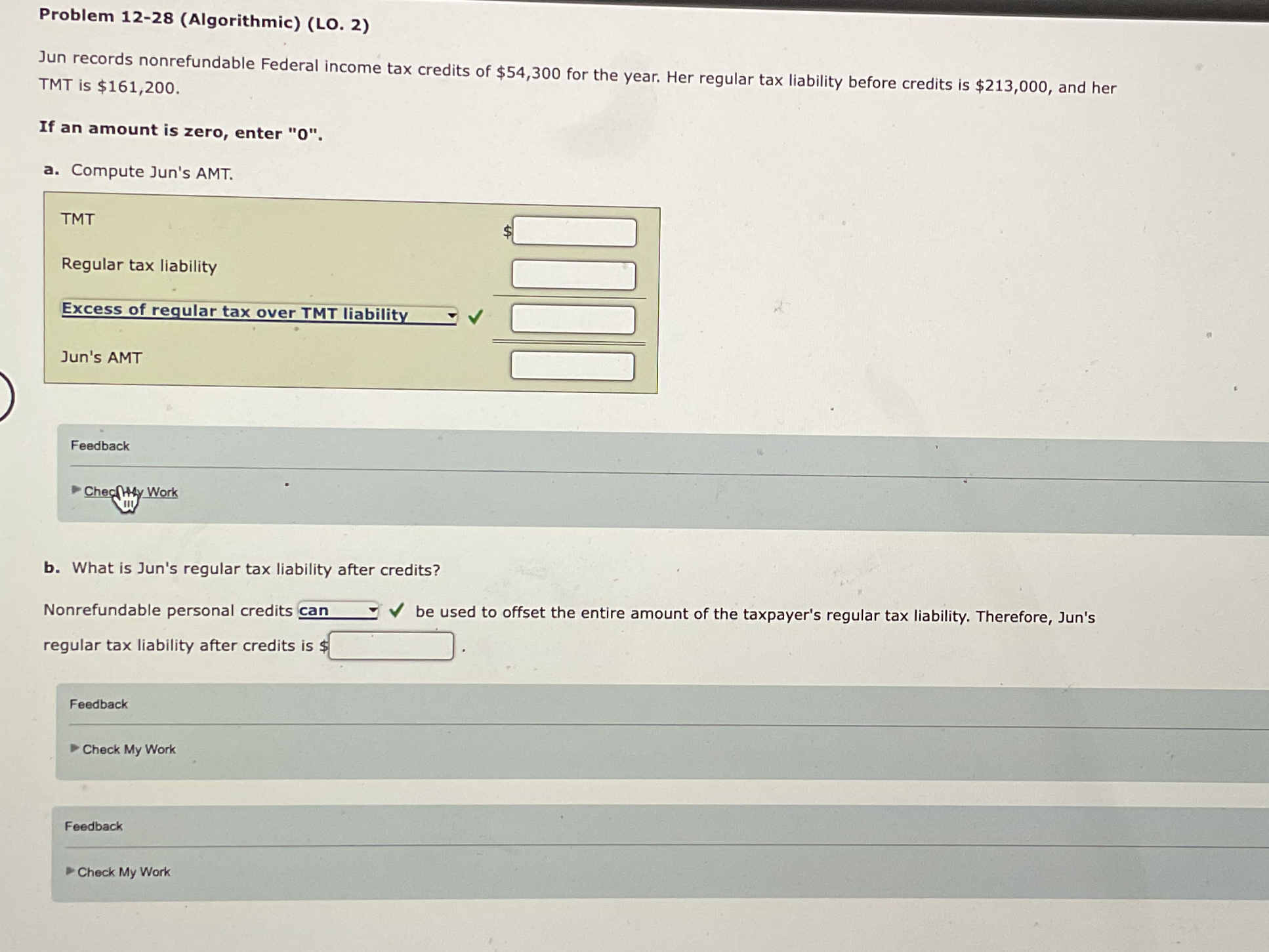 Problem 1 2 - 2 8 ( Algorithmic ) ( LO . 2 ) Jun