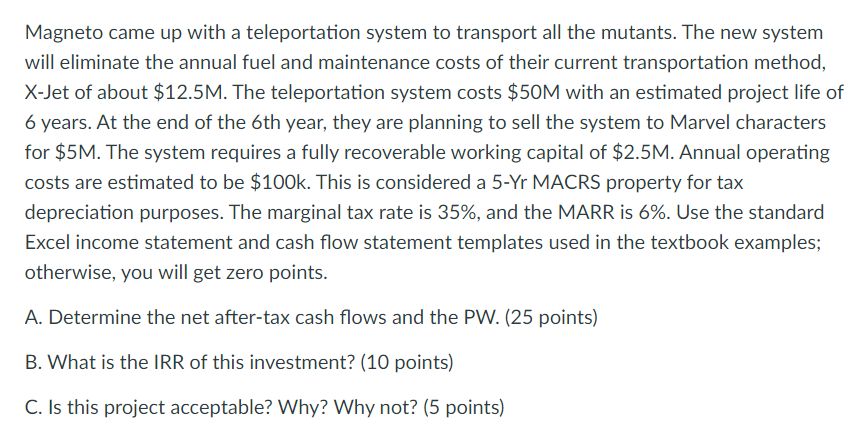 Please use excel and show me the formulas used. I