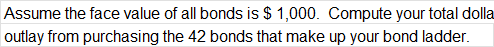 Assume the face value of all bonds is $ 1,000.