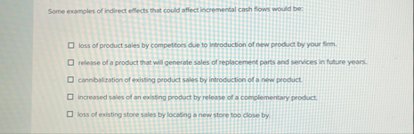Some examples of indirect effects that could