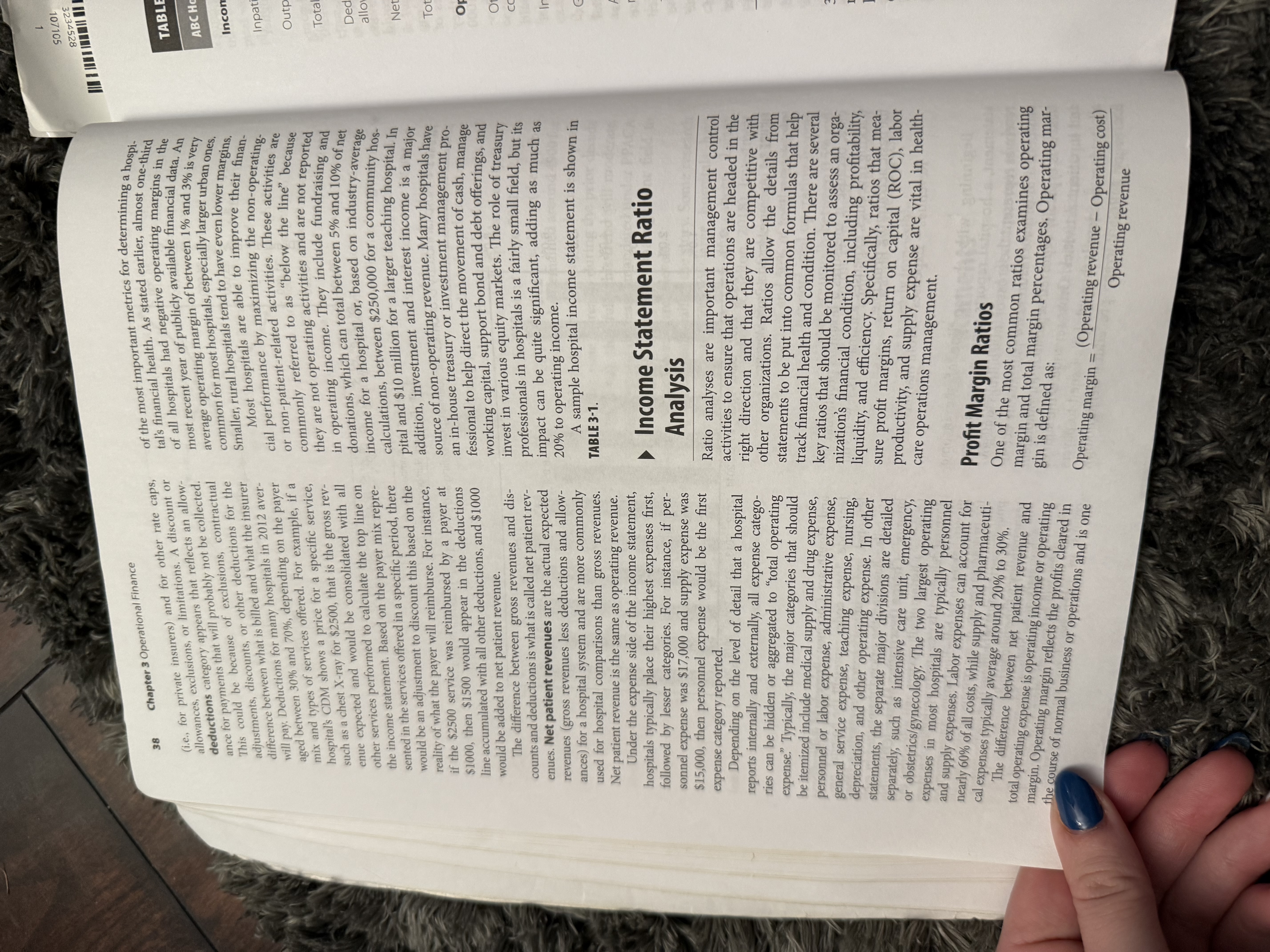 Based on Chapter 3 "Operational Finance",