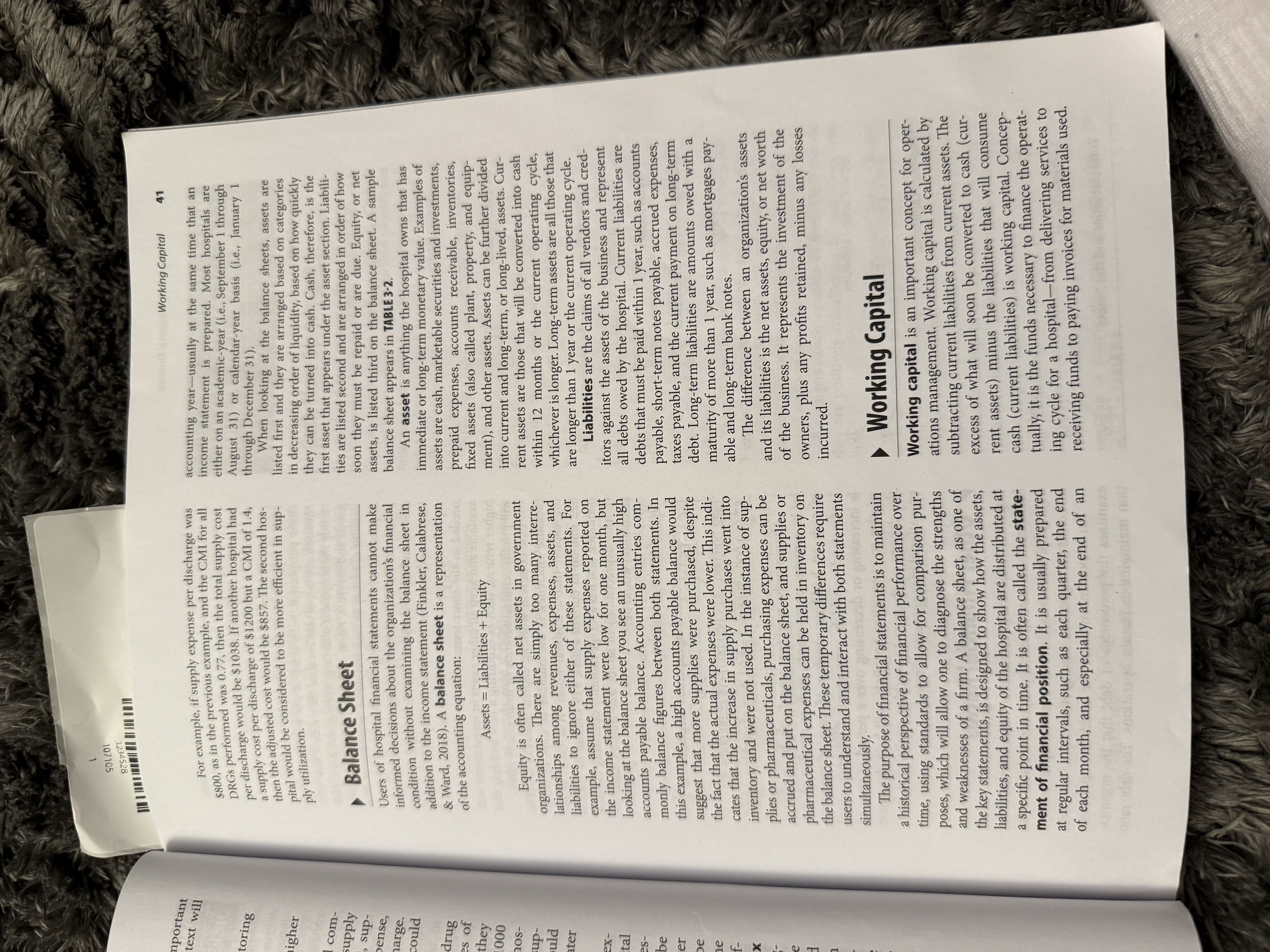 Based on Chapter 3 "Operational Finance",