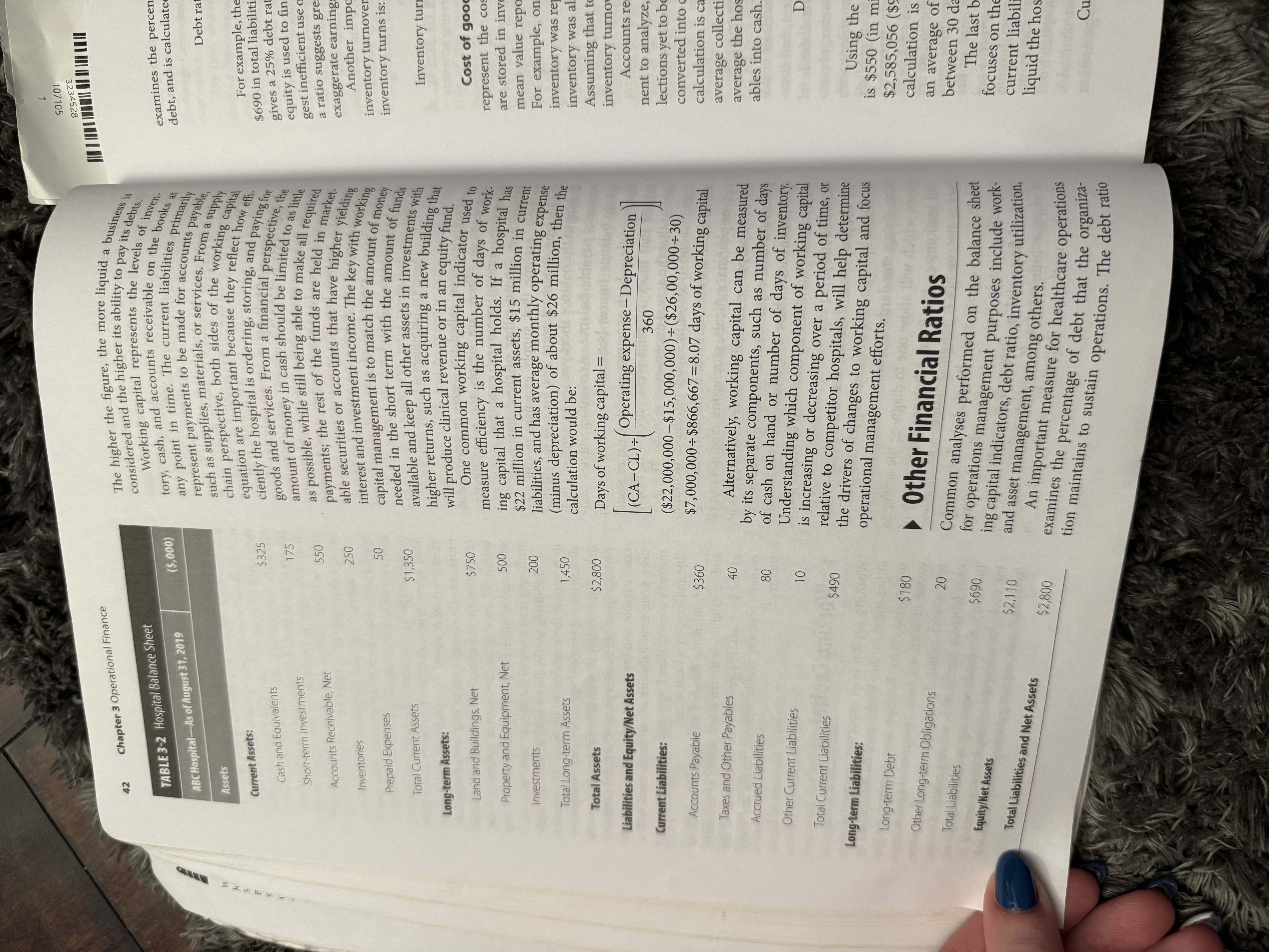 Based on Chapter 3 "Operational Finance",