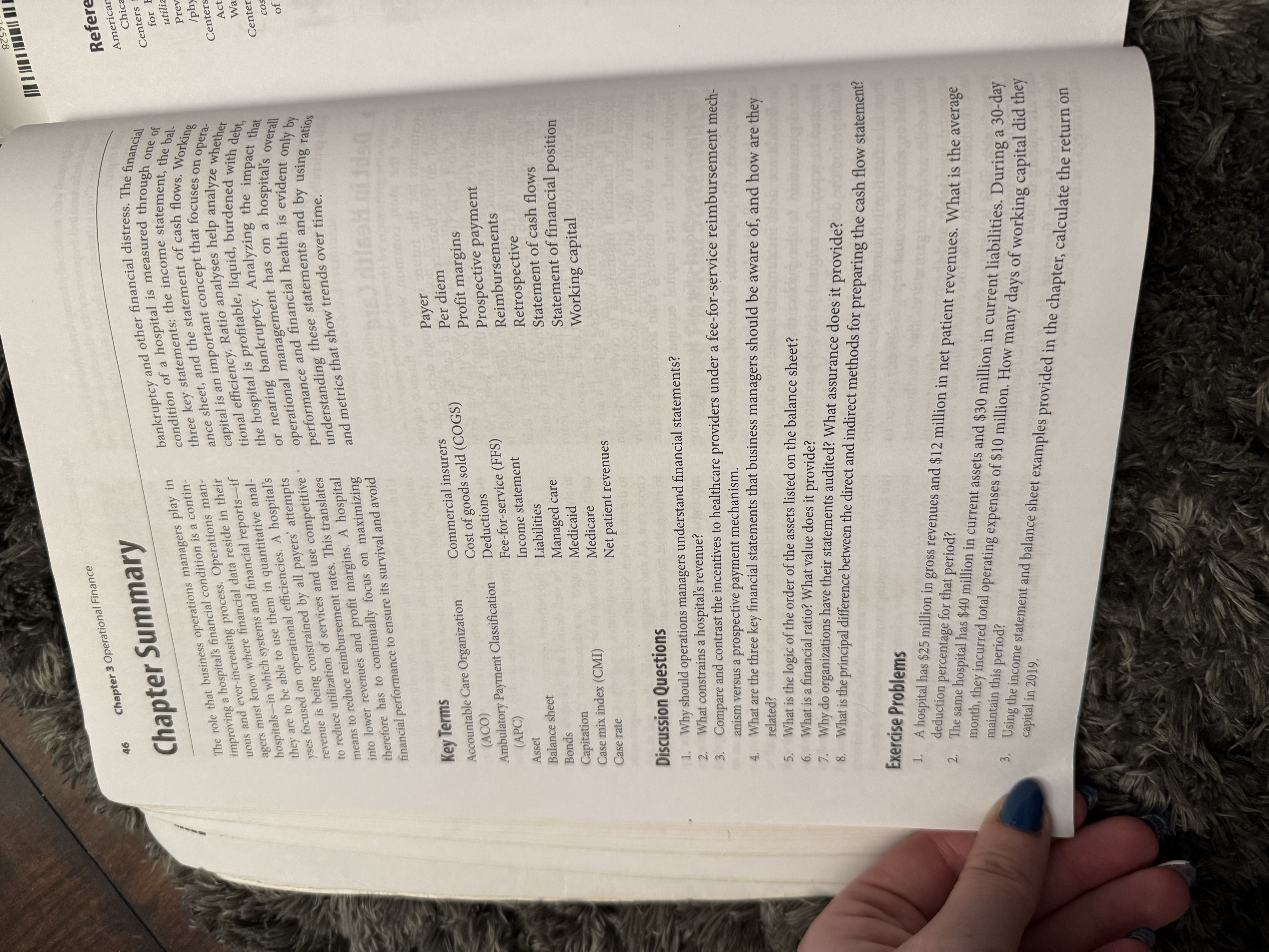 Based on Chapter 3 "Operational Finance",