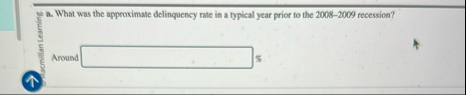 What was the approximate delinquency rate in a