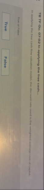 TB TF Ou . 0 7 - 0 2 In applying the free cash...