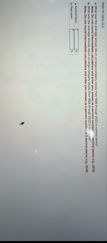 Refer to Table 1 2 . 2 . a . What was the average