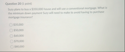 Question 2 0 ( 1 point ) Sury plans to buy a $ 3