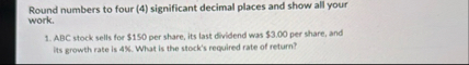 Round numbers to four ( 4 ) significant decimal