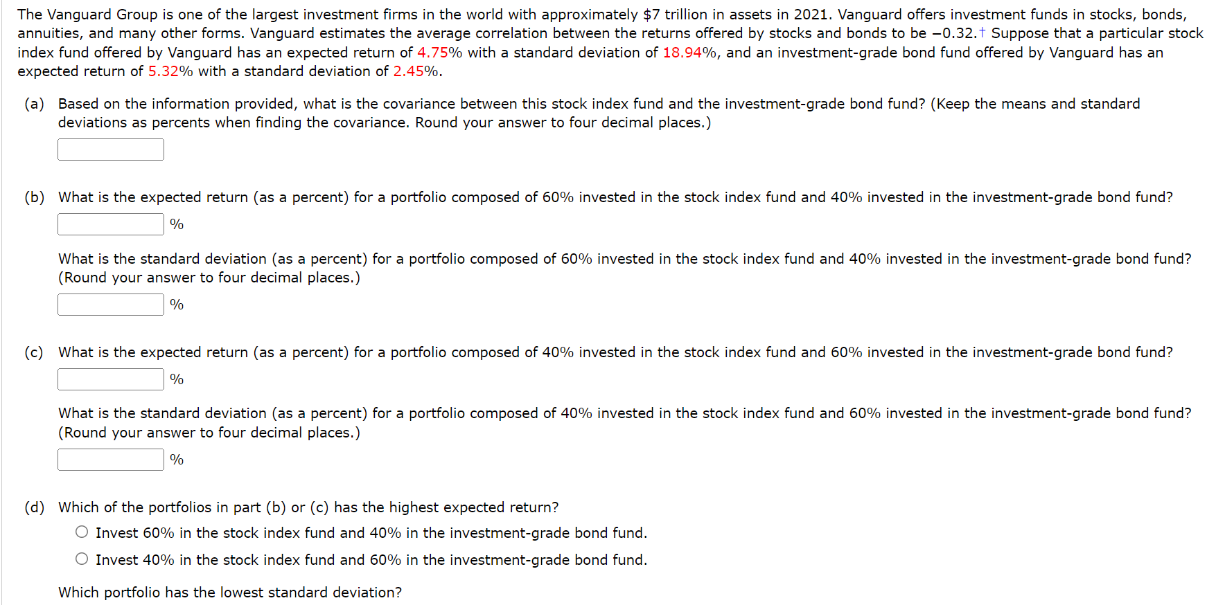 standard deviation of \ ( 1 8 . 4 3 \ % \ ) , and