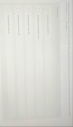 is launching a by using a Multiple Choice nostie