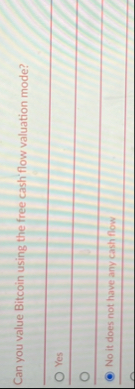 Can you value Bitcoin using the free cash' flow