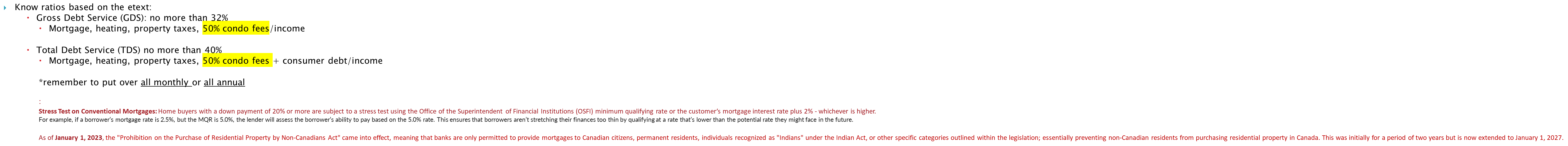 Know ratios based on the etext:Gross Debt Service