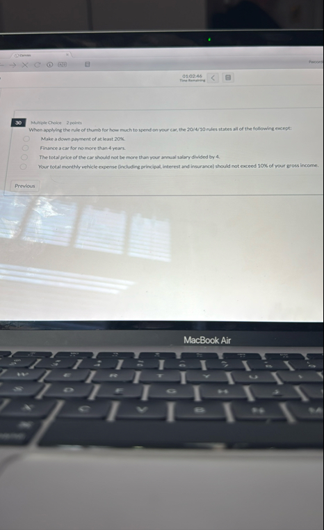 3 0 Muripicte Covict 2 points When applying the