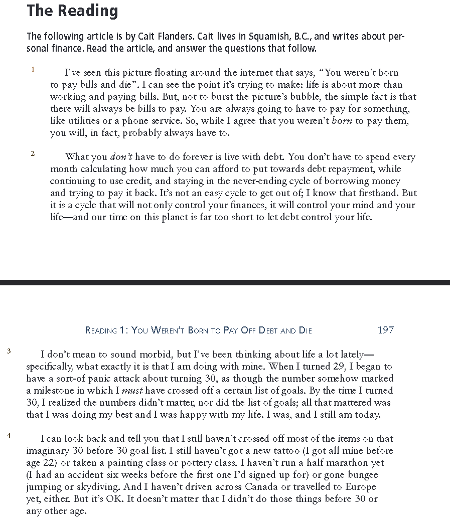 Chapter 7: Reading 1 Page 1: Reading 1 Questions: