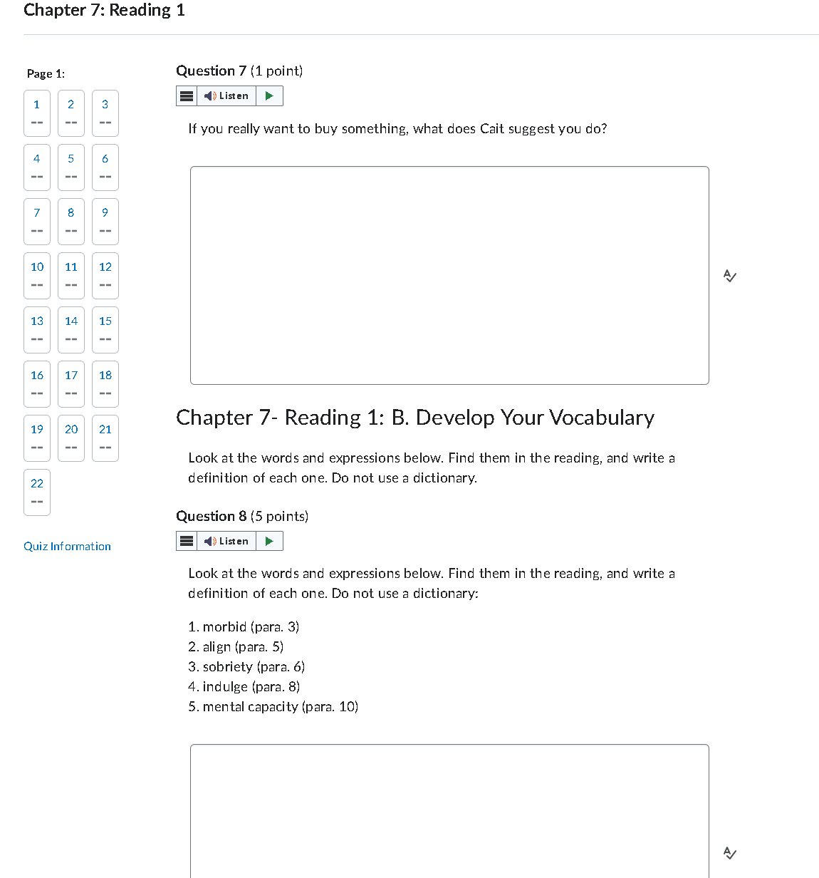 Chapter 7: Reading 1 Page 1: Reading 1 Questions: