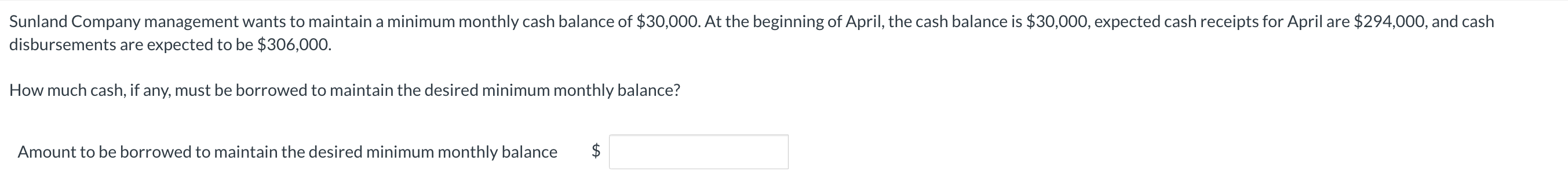 Please determine the amount to be borrowed to