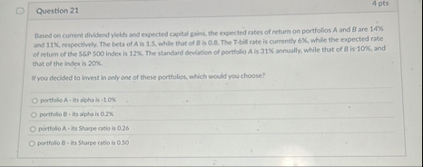 Question 2 1 Based on current dividend yields and