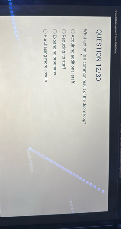 Financial Management Essentials Exam QUESTION 1 2