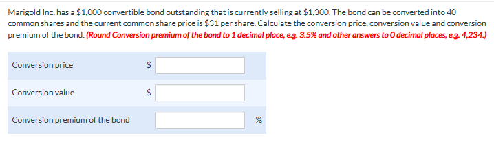 Marigold Inc. has a \ ( \ $ 1 , 0 0 0 \ )